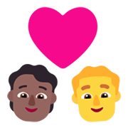 Emoji 🧑🏾‍❤️‍👨 Coppia Con Cuore: persona, uomo, Carnagione Abbastanza Scura, Nessun tono della pelle su Microsoft Windows 11 November 2021 Update.