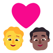 🧑‍❤️‍👨🏾 Emoji Pareja Enamorada: Persona, Hombre, Sin tono de piel, Tono De Piel Oscuro Medio en Microsoft Windows 11 November 2021 Update.