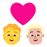 Emoji 🧑‍❤️‍👨🏼 Coppia Con Cuore: persona, uomo, Nessun tono della pelle, Carnagione Abbastanza Chiara su Microsoft Windows 11 November 2021 Update.
