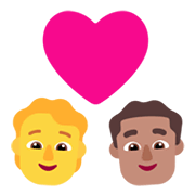 🧑‍❤️‍👨🏽 Emoji Pareja Enamorada: Persona, Hombre, Sin tono de piel, Tono De Piel Medio en Microsoft Windows 11 November 2021 Update.