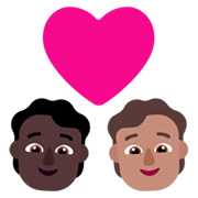 🧑🏿‍❤️‍🧑🏽 Emoji Liebespaar: Person, Person, dunkle Hautfarbe, mittlere Hautfarbe Microsoft Windows 11 November 2021 Update.