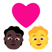 Emoji 🧑🏿‍❤️‍🧑 Coppia Con Cuore: persona, persona, Carnagione Scura, Nessun tono della pelle su Microsoft Windows 11 November 2021 Update.