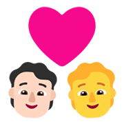 Emoji 🧑🏻‍❤️‍🧑 Coppia Con Cuore: persona, persona, Carnagione Chiara, Nessun tono della pelle su Microsoft Windows 11 November 2021 Update.