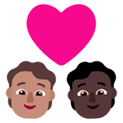 🧑🏽‍❤️‍🧑🏿 Emoji Liebespaar: Person, Person, mittlere Hautfarbe, dunkle Hautfarbe Microsoft Windows 11 November 2021 Update.
