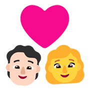 Émoji 🧑🏻‍❤️‍👩 Couple Avec Cœur: Personne, Femme, Peau Claire, Pas de teint sur Microsoft Windows 11 November 2021 Update.