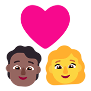 Emoji 🧑🏾‍❤️‍👩 Coppia Con Cuore: persona, Donna, Carnagione Abbastanza Scura, Nessun tono della pelle su Microsoft Windows 11 November 2021 Update.
