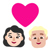 👩🏻‍❤️‍👨🏼 Emoji Pareja Enamorada - Mujer: Tono De Piel Claro, Hombre: Tono De Piel Claro Medio en Microsoft Windows 11 November 2021 Update.