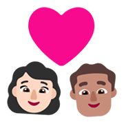 Émoji 👩🏻‍❤️‍👨🏽 Couple Avec Cœur - Femme: Peau Claire, Homme: Peau Légèrement Mate sur Microsoft Windows 11 November 2021 Update.
