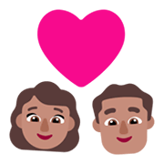 👩🏽‍❤️‍👨🏽 Emoji Pareja Enamorada - Mujer: Tono De Piel Medio, Hombre: Tono De Piel Medio en Microsoft Windows 11 November 2021 Update.