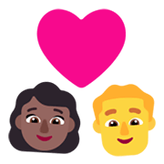 👩🏾‍❤️‍👨 Emoji Pareja Enamorada - Mujer: Tono De Piel Oscuro Medio, Hombre en Microsoft Windows 11 November 2021 Update.