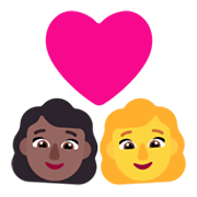 Emoji 👩🏾‍❤️‍👩 Coppia Con Cuore - Donna: Carnagione Abbastanza Scura, Donna su Microsoft Windows 11 November 2021 Update.