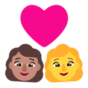 👩🏽‍❤️‍👩 Emoji Pareja Enamorada - Mujer: Tono De Piel Medio, Mujer en Microsoft Windows 11 November 2021 Update.