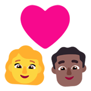 👩‍❤️‍👨🏾 Emoji Casal Apaixonado - Mulher, Homem: Pele Morena Escura na Microsoft Windows 11 November 2021 Update.