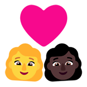 👩‍❤️‍👩🏿 Emoji Pareja Enamorada - Mujer, Mujer: Tono De Piel Oscuro en Microsoft Windows 11 November 2021 Update.