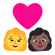 Emoji 👩‍❤️‍👩🏾 Coppia Con Cuore - Donna, Donna: Carnagione Abbastanza Scura su Microsoft Windows 11 November 2021 Update.