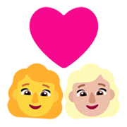 👩‍❤️‍👩🏼 Emoji Pareja Enamorada - Mujer, Mujer: Tono De Piel Claro Medio en Microsoft Windows 11 November 2021 Update.