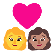 👩‍❤️‍👩🏽 Emoji Pareja Enamorada - Mujer, Mujer: Tono De Piel Medio en Microsoft Windows 11 November 2021 Update.