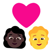 👩🏿‍❤️‍🧑 Emoji Pareja Enamorada: Mujer, Persona, Tono De Piel Oscuro, Sin tono de piel en Microsoft Windows 11 November 2021 Update.