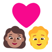 Emoji 👩🏽‍❤️‍🧑 Coppia Con Cuore: Donna, persona, Carnagione Olivastra, Nessun tono della pelle su Microsoft Windows 11 November 2021 Update.