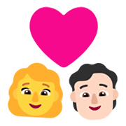 👩‍❤️‍🧑🏻 Emoji Casal Apaixonado: Mulher, Pessoa, Sem tom de pele, Pele Clara na Microsoft Windows 11 November 2021 Update.