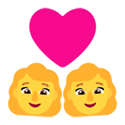 👩‍❤️‍👩 Emoji Casal Apaixonado: Mulher E Mulher na Microsoft Windows 11 November 2021 Update.