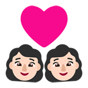 👩🏻‍❤️‍👩🏻 Emoji Pareja Enamorada - Mujer: Tono De Piel Claro, Mujer: Tono De Piel Claro en Microsoft Windows 11 November 2021 Update.