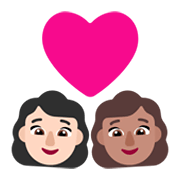 👩🏻‍❤️‍👩🏽 Emoji Pareja Enamorada - Mujer: Tono De Piel Claro, Mujer: Tono De Piel Claro Medio en Microsoft Windows 11 November 2021 Update.
