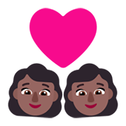 Emoji 👩🏾‍❤️‍👩🏾 Coppia Con Cuore - Donna: Carnagione Abbastanza Scura, Donna: Carnagione Abbastanza Scura su Microsoft Windows 11 November 2021 Update.