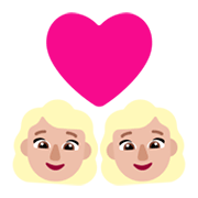 Emoji 👩🏼‍❤️‍👩🏼 Coppia Con Cuore - Donna: Carnagione Abbastanza Chiara, Donna: Carnagione Abbastanza Chiara su Microsoft Windows 11 November 2021 Update.