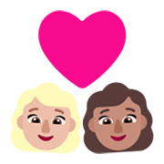 Emoji 👩🏼‍❤️‍👩🏽 Coppia Con Cuore - Donna: Carnagione Abbastanza Chiara, Donna: Carnagione Olivastra su Microsoft Windows 11 November 2021 Update.