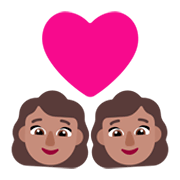 Emoji 👩🏽‍❤️‍👩🏽 Coppia Con Cuore - Donna: Carnagione Olivastra, Donna: Carnagione Olivastra su Microsoft Windows 11 November 2021 Update.