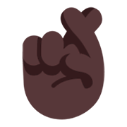 🤞🏿 Emoji Hand mit gekreuzten Fingern: dunkle Hautfarbe Microsoft Windows 11 November 2021 Update.