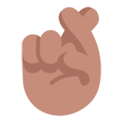 🤞🏽 Emoji Hand mit gekreuzten Fingern: mittlere Hautfarbe Microsoft Windows 11 November 2021 Update.