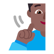 🧏🏾‍♂️ Emoji gehörloser Mann: mitteldunkle Hautfarbe Microsoft Windows 11 November 2021 Update.