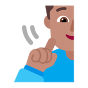 Emoji 🧏🏽‍♂️ Uomo Con Problemi Di Udito: Carnagione Olivastra su Microsoft Windows 11 November 2021 Update.