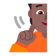 🧏🏾 Emoji Pessoa Surda: Pele Morena Escura na Microsoft Windows 11 November 2021 Update.