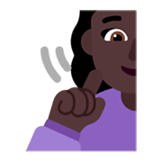🧏🏿‍♀️ Emoji gehörlose Frau: dunkle Hautfarbe Microsoft Windows 11 November 2021 Update.