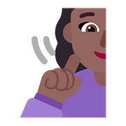 Emoji 🧏🏾‍♀️ Donna Con Problemi Di Udito: Carnagione Abbastanza Scura su Microsoft Windows 11 November 2021 Update.