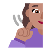 🧏🏽‍♀️ Emoji gehörlose Frau: mittlere Hautfarbe Microsoft Windows 11 November 2021 Update.