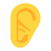 Emoji 👂 Orecchio su Microsoft Windows 11 November 2021 Update.