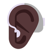 🦻🏿 Emoji Ohr mit Hörhilfe: dunkle Hautfarbe Microsoft Windows 11 November 2021 Update.