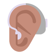 🦻🏽 Emoji Ohr mit Hörhilfe: mittlere Hautfarbe Microsoft Windows 11 November 2021 Update.
