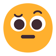 Emoji 🤨 Faccia Con Sopracciglia Alzate su Microsoft Windows 11 November 2021 Update.