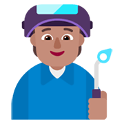 Emoji 🧑🏽‍🏭 Persona Che Lavora In Fabbrica: Carnagione Olivastra su Microsoft Windows 11 November 2021 Update.