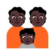 👪🏿 Emoji Familia, Tono De Piel Oscuro en Microsoft Windows 11 November 2021 Update.