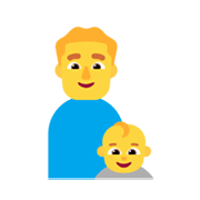 👨‍👶 Emoji Família: Homem, Bebê na Microsoft Windows 11 November 2021 Update.