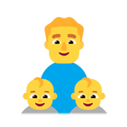 👨‍👶‍👶 Emoji Familia: hombre, bebé, bebé en Microsoft Windows 11 November 2021 Update.