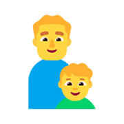 Emoji 👨‍👦 Famiglia: Uomo E Bambino su Microsoft Windows 11 November 2021 Update.