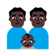 Emoji 👨🏿‍👨🏿‍👶🏿 Famiglia - Uomo, Uomo, Neonato: Carnagione Scura su Microsoft Windows 11 November 2021 Update.