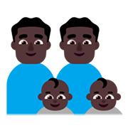 👨🏿‍👨🏿‍👶🏿‍👶🏿 Emoji Familia - Hombre, Hombre, Bebé, Bebé: Tono De Piel Oscuro en Microsoft Windows 11 November 2021 Update.